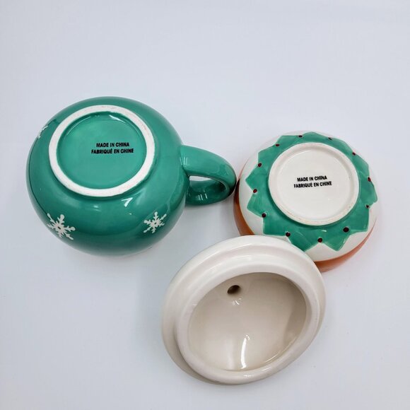 Christmas Elf Cream And Sugar Set Condiments Serving Coffee Tea Read - Picture 7 of 9